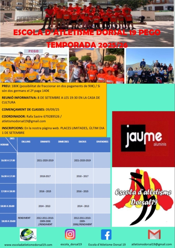 Abrimos inscripciones temporada 25/26