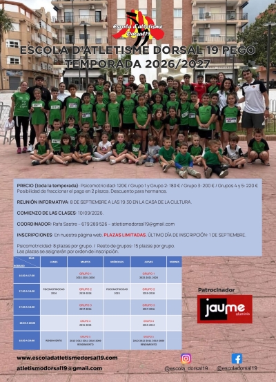 ABRIMOS INSCRIPCIONES!! TEMPORADA 26/27
